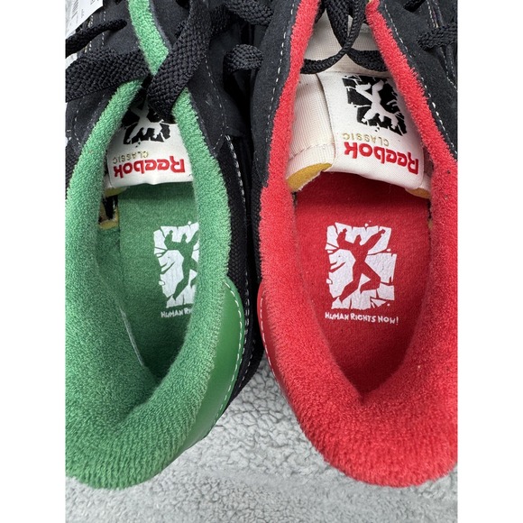 Reebok Club C Revenge Shoes Mens Size 13 Black Human Rights Now Tennis Sneakers - Picture 7 of 15